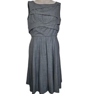 LAVIA 18 Grey Knee Length Sleeveless Dress with Pockets Size 10